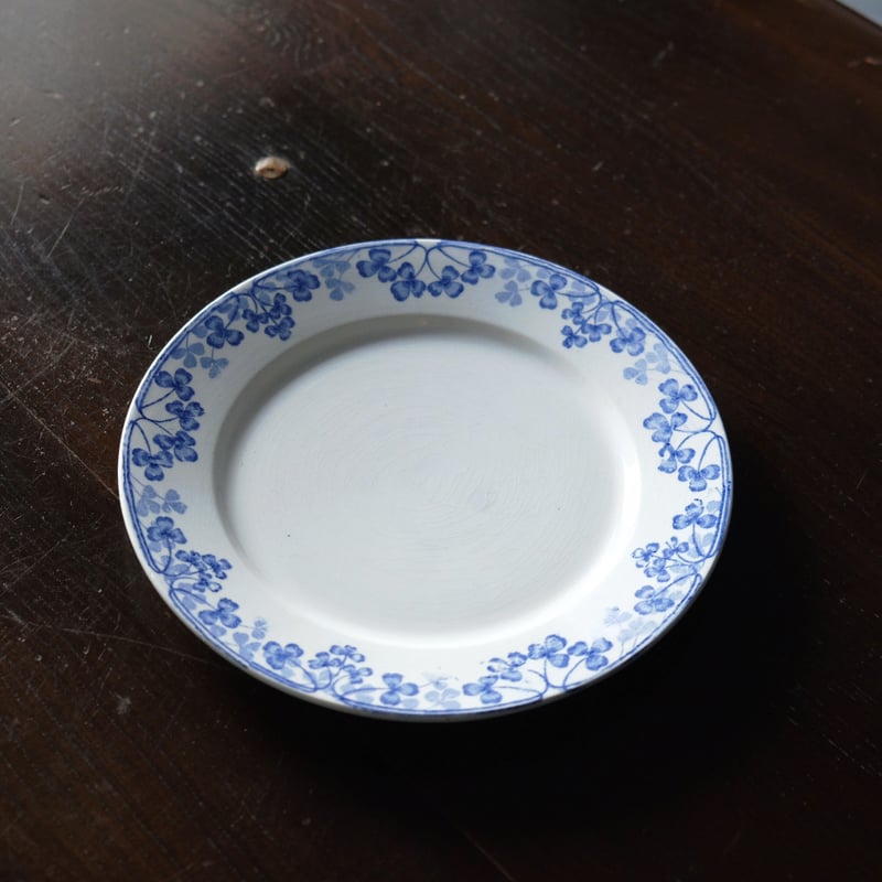 U&C SARREGUEMINES サルグミンヌ VICHY クローバー 平皿 リム皿 デザー