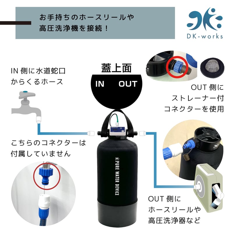 受注生産】TDS IN/OUT付モデル DK PURE WATER DEVICE 10L（洗...