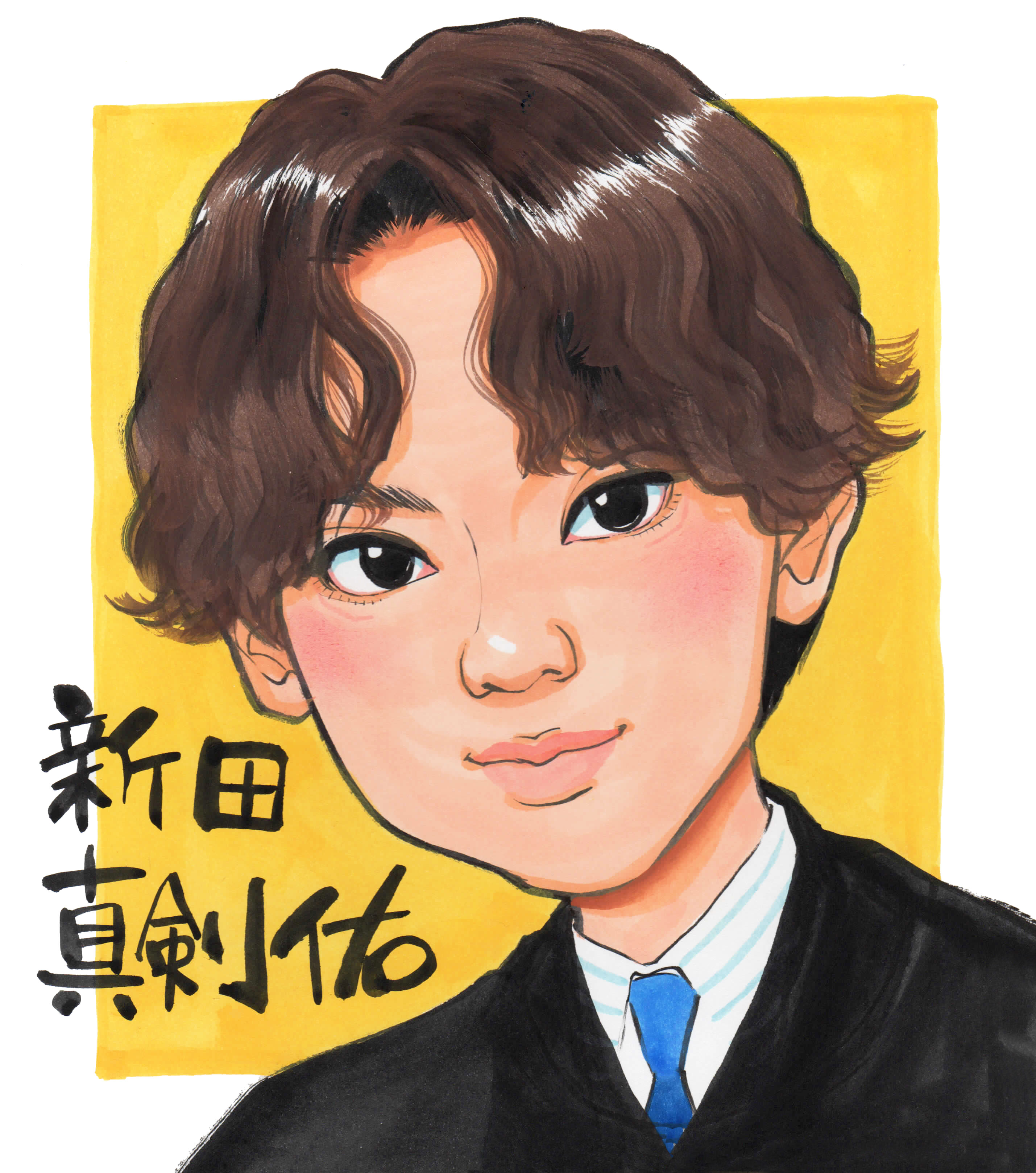 似顔絵　似顔絵オーダー　色紙　　2枚 original