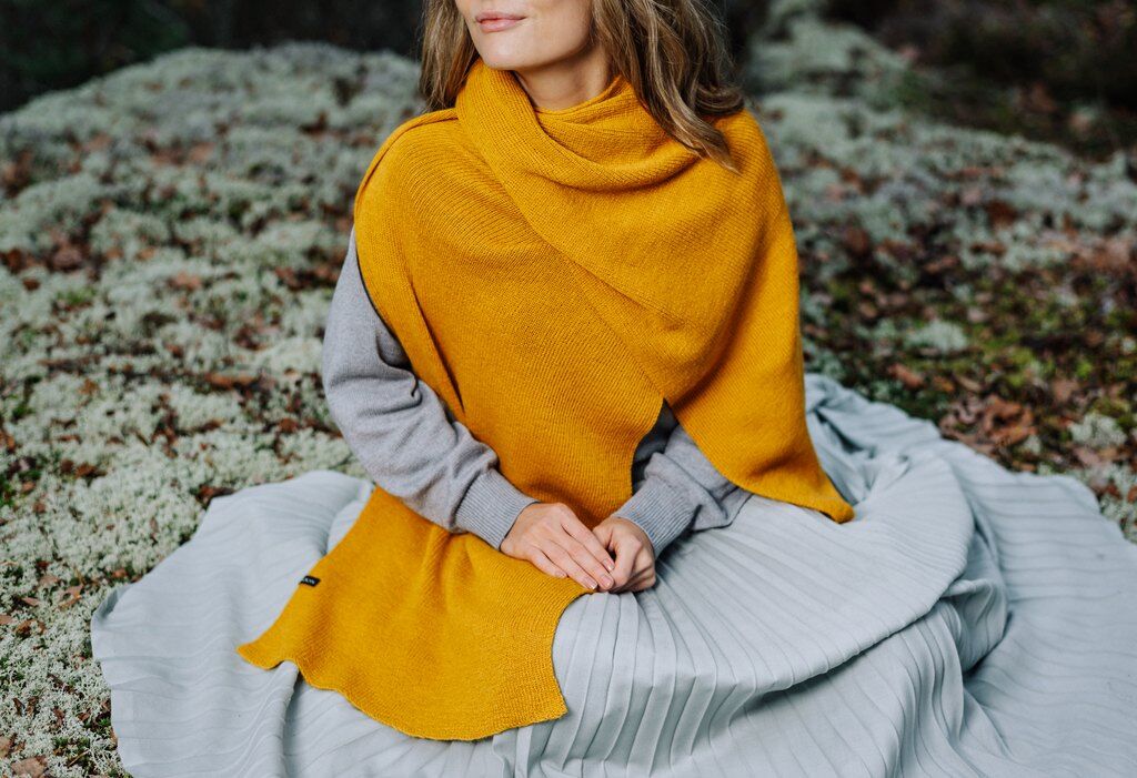 テンダーロイン COTTON STOLE 編込みコットンストール ブラウン テンダーロイン COTTON STOLE 編込みコットンストール ブラウン