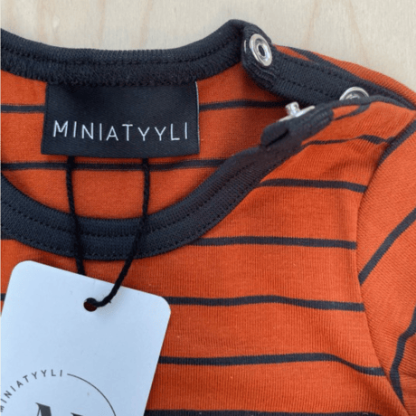 【Miniatyyli】オーガニックコットンボディシャツ｜テラコッタ