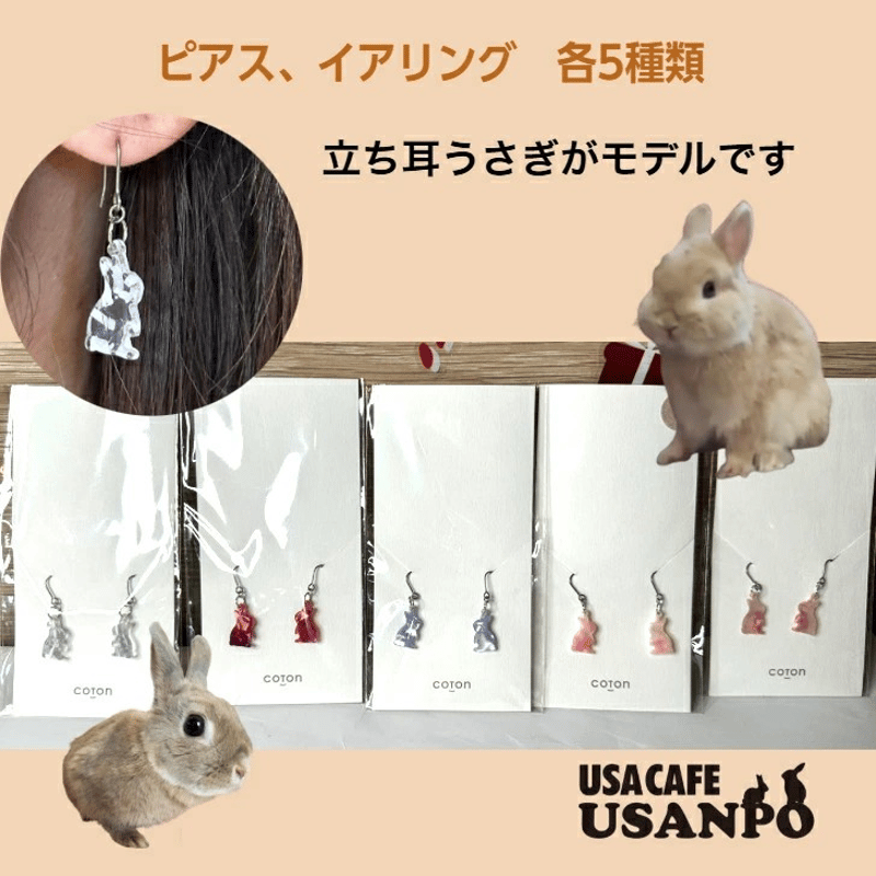 うさんぽオリジナル ピアス&イヤリング | 〜うさんぽショップ〜 うさぎ