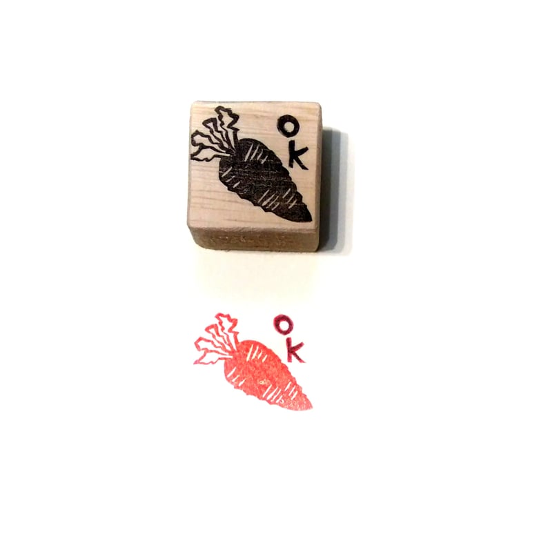 H1717.消しゴムはんこ(スタンプ)人参 OK | FEE