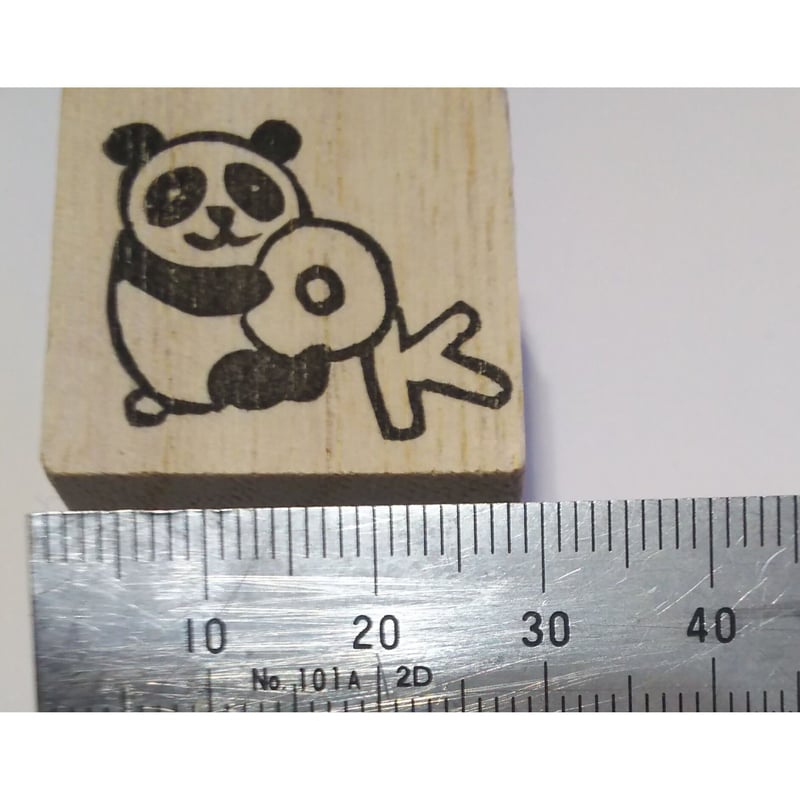 H1436.消しゴムはんこ(スタンプ)パンダ OK | FEE