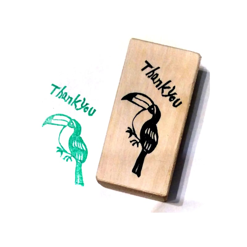 H1856.消しゴムはんこ(スタンプ)オオハシ Thank You | FEE