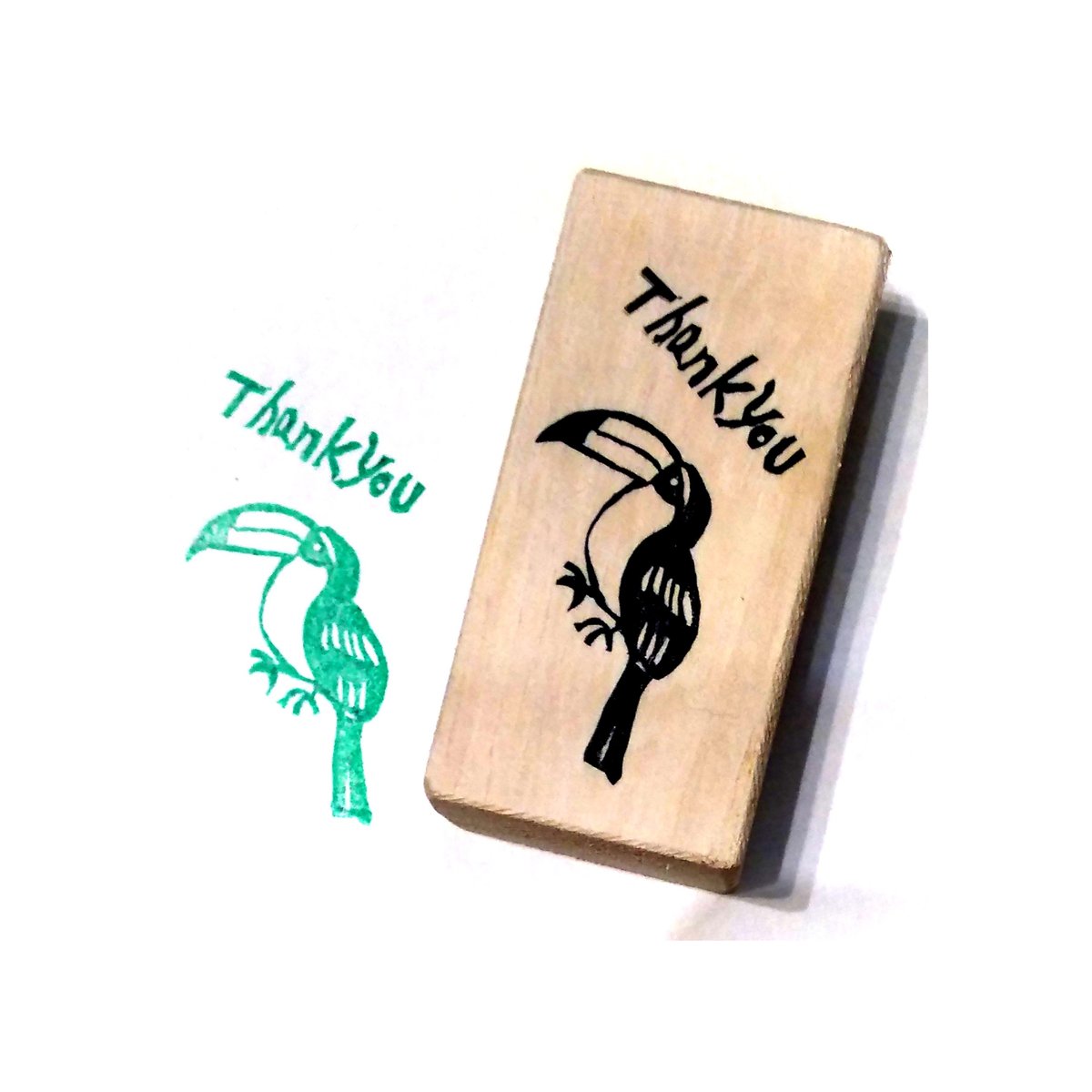H1856.消しゴムはんこ(スタンプ)オオハシ Thank You | FEE
