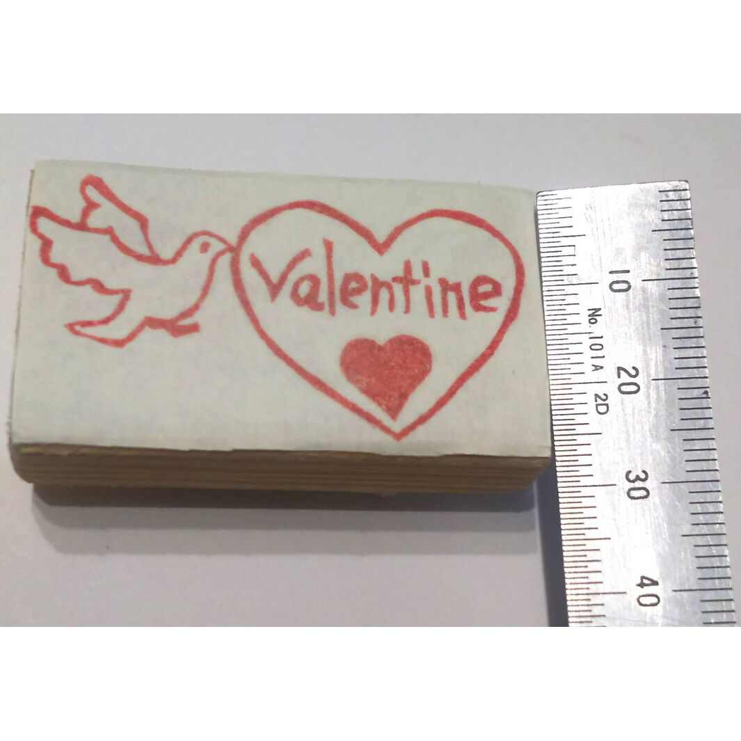 H526.消しゴムはんこ(スタンプ)Valentine鳥 | FEE