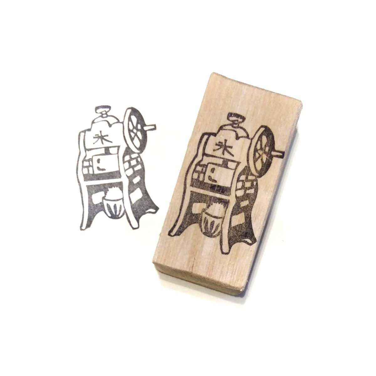 消しゴムはんこNo.423 ペンギンとかき氷 消しゴムはんこNo.423 ペンギンとかき氷