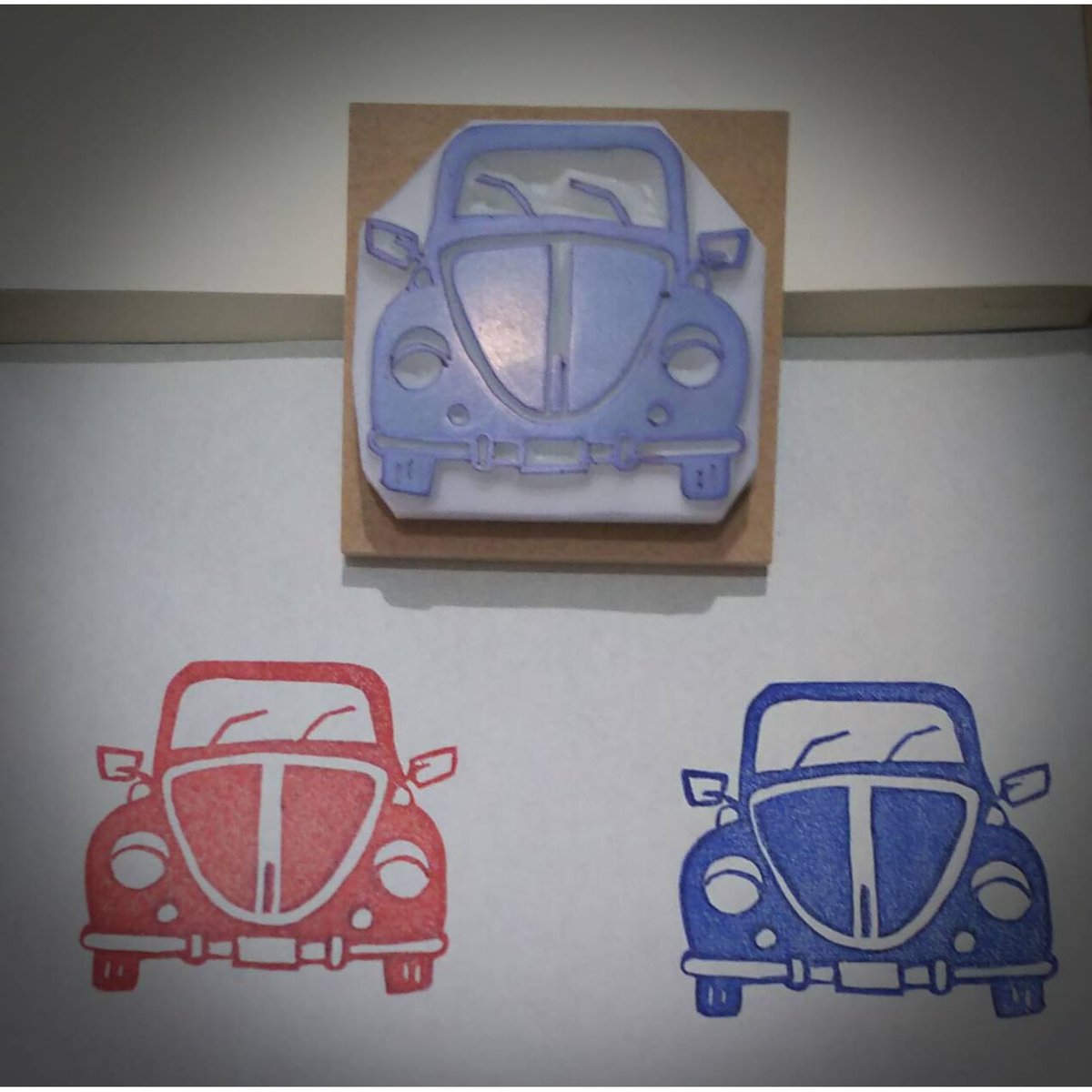 H37.消しゴムはんこ(スタンプ)クラシックカー ワーゲン ビートル | FEE
