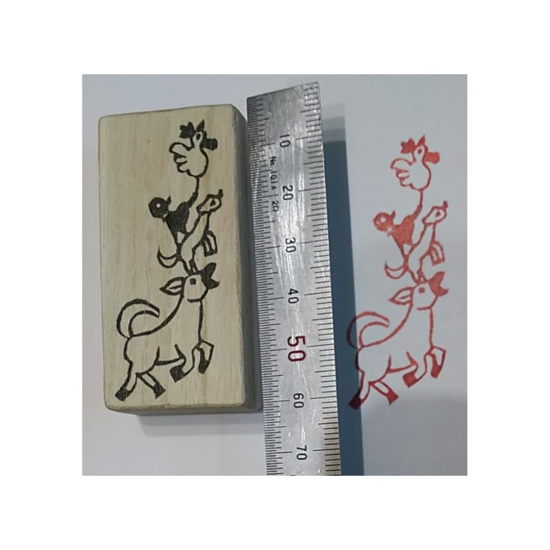 H2133.消しゴムはんこ(スタンプ)ブレーメンの音楽隊7 | FEE