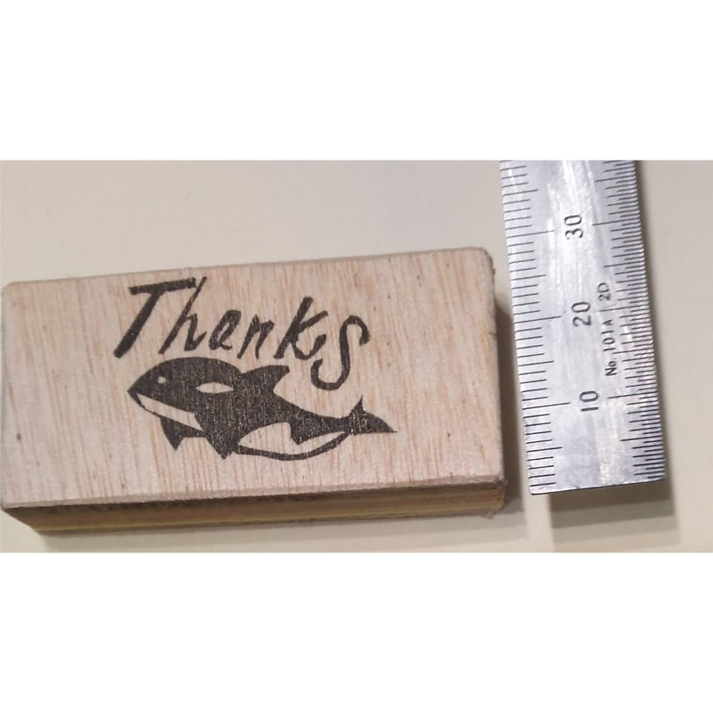 H1830.消しゴムはんこ(スタンプ)シャチ Thanks | FEE