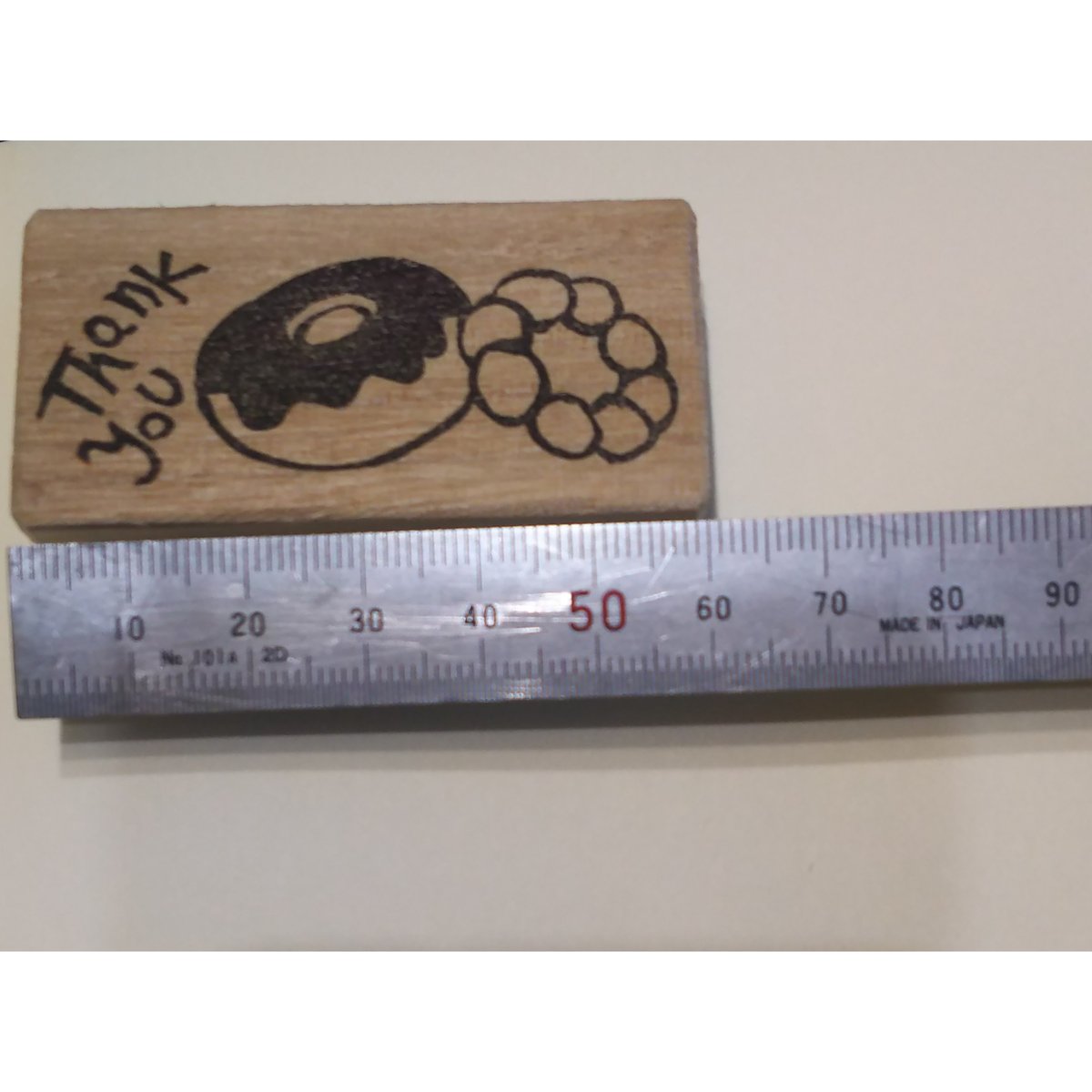 [なっつ様ご確認用]オーダー☆消しゴムはんこ H1662.消しゴムはんこ(スタンプ)ドーナツ Thank You | FEE