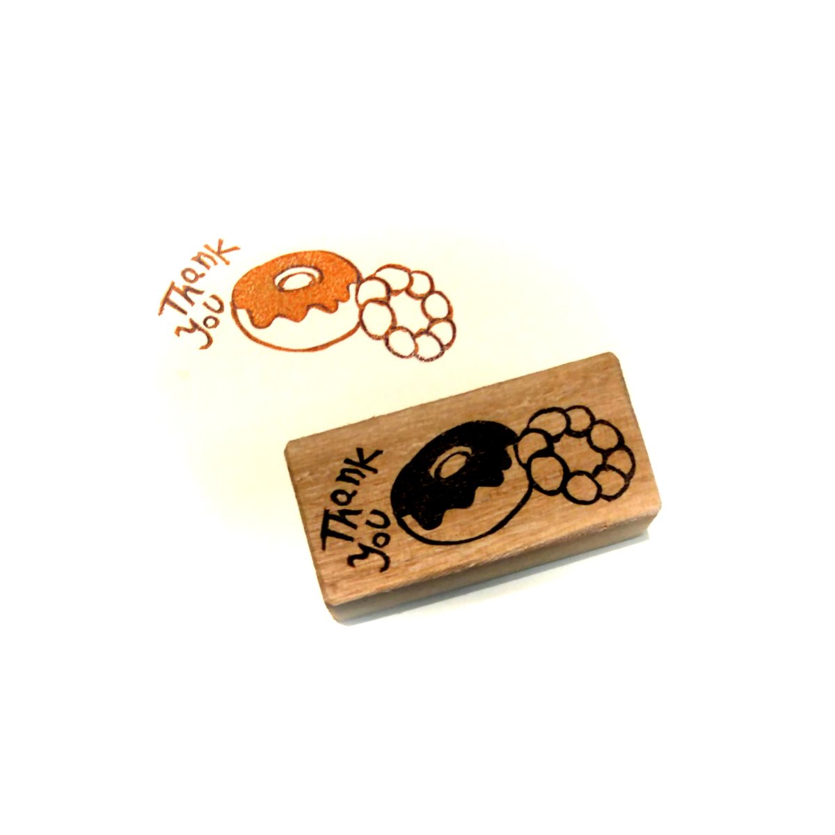 消しゴムはんこNo.151  thank you ツリー 消しゴムはんこNo.151 thank you ツリー