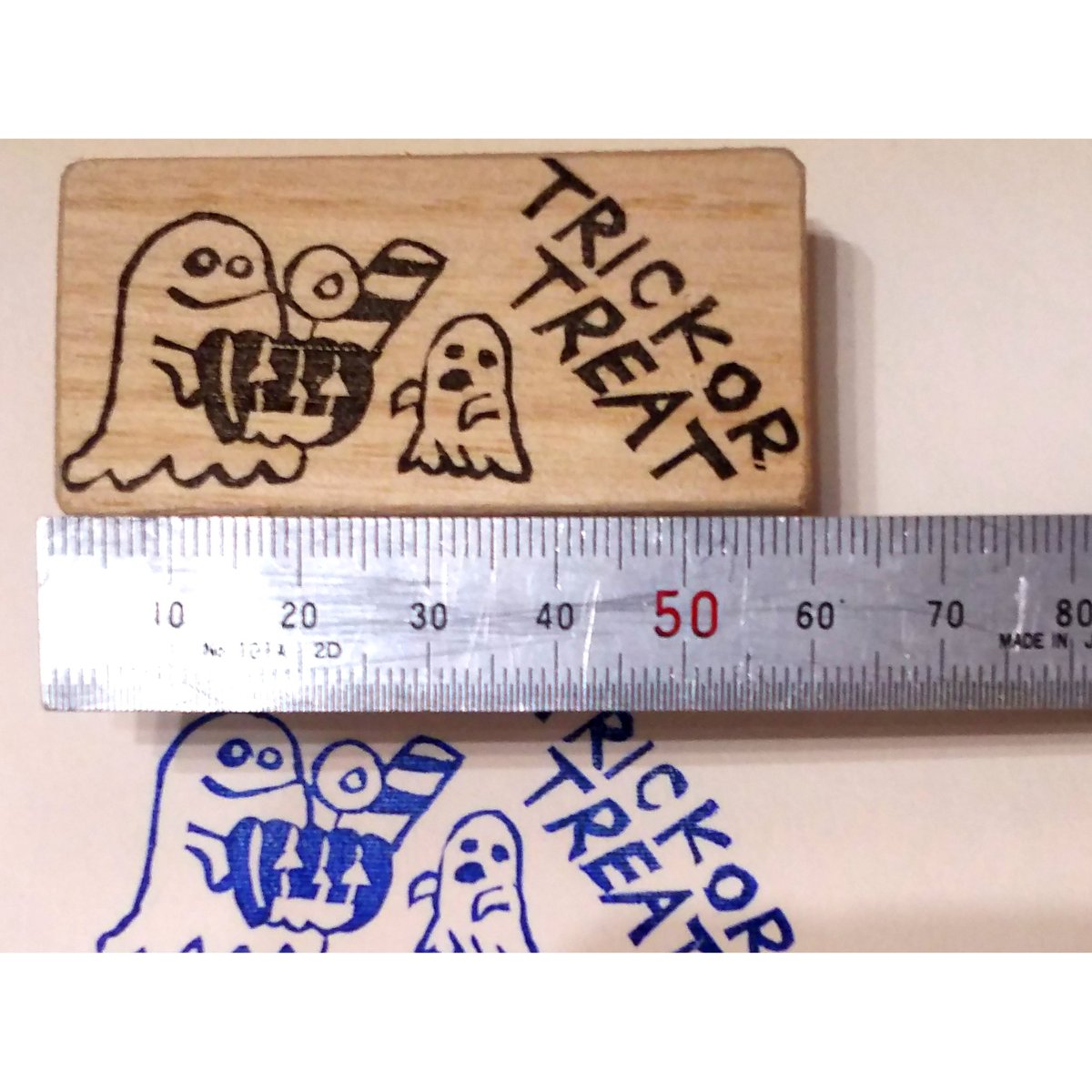 H1907.消しゴムはんこ(スタンプ)オバケ TRICK OR TREAT3 | FEE