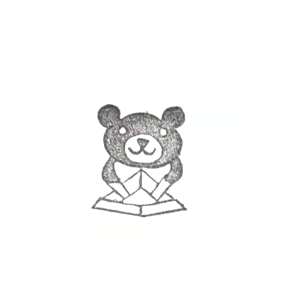 H726.消しゴムはんこ(スタンプ)クマと折り紙兜 | FEE