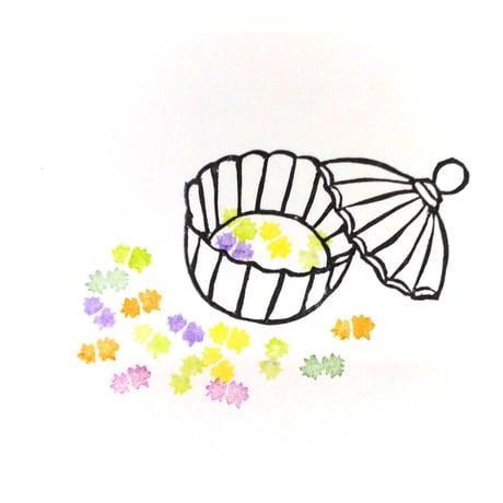 H363.消しゴムはんこ(スタンプ)金平糖