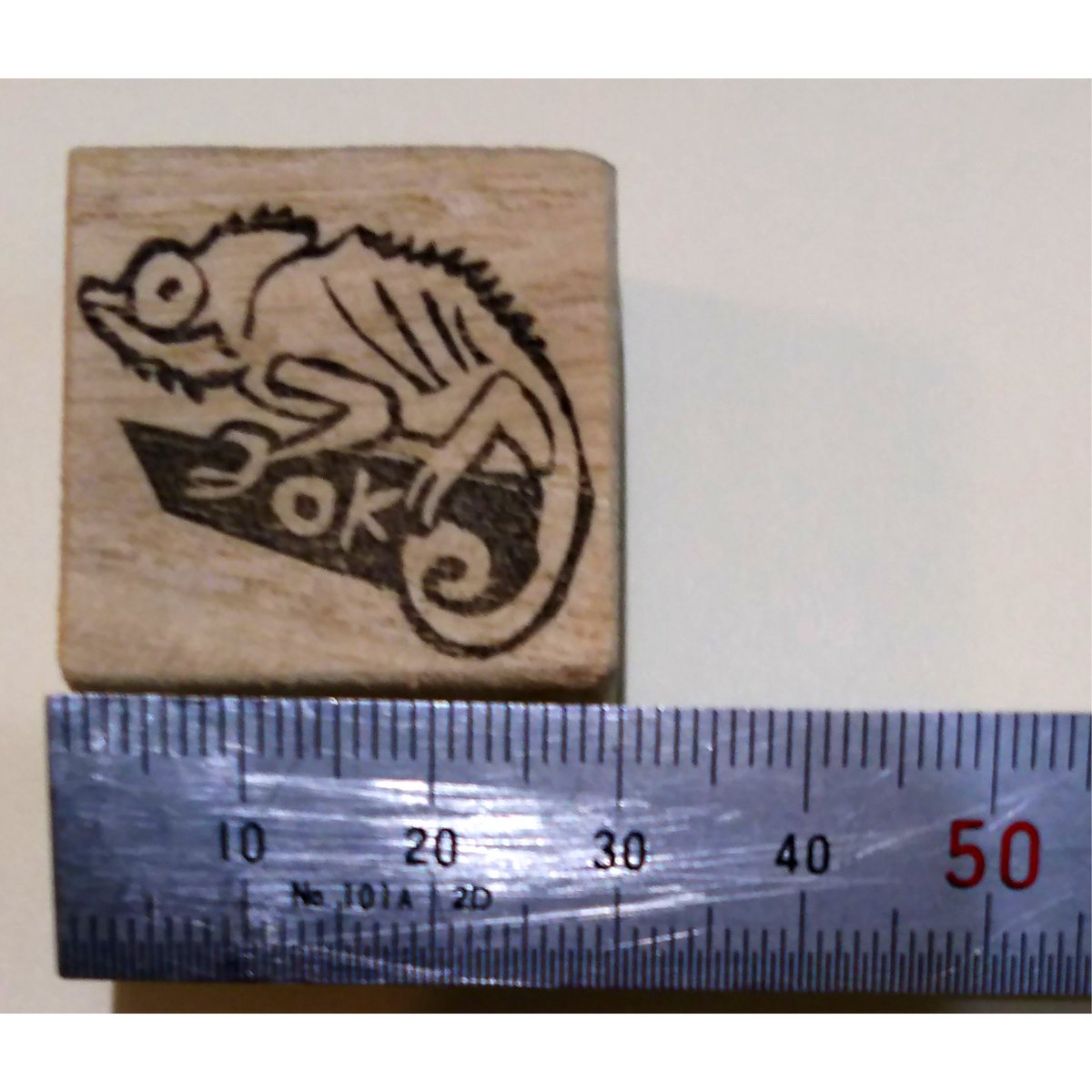 H1762.消しゴムはんこ(スタンプ)カメレオン OK | FEE