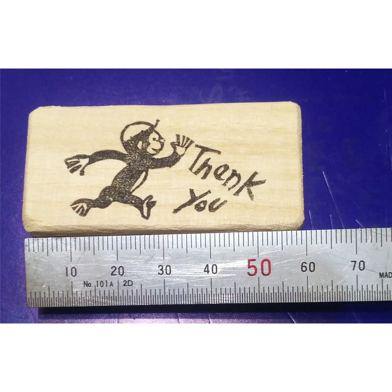 H1664.消しゴムはんこ(スタンプ)さる Thank You | FEE