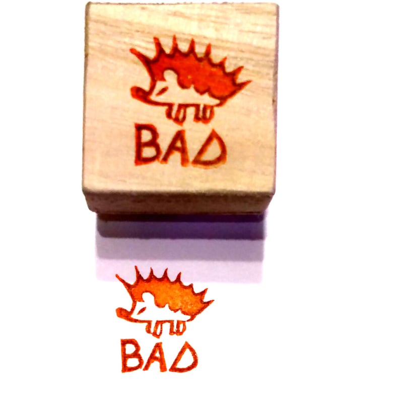 消しゴムはんこNo.135  ハリネズミとフルーツサンド 消しゴムはんこNo.135 ハリネズミとフルーツサンド