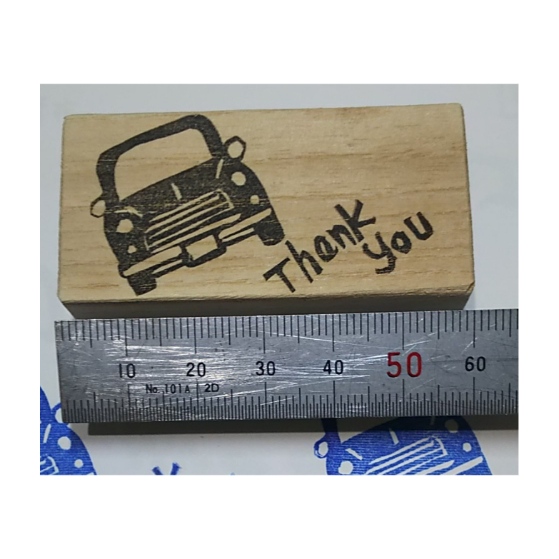 H2293.消しゴムはんこ(スタンプ)ミニクーパー Thank you | FEE