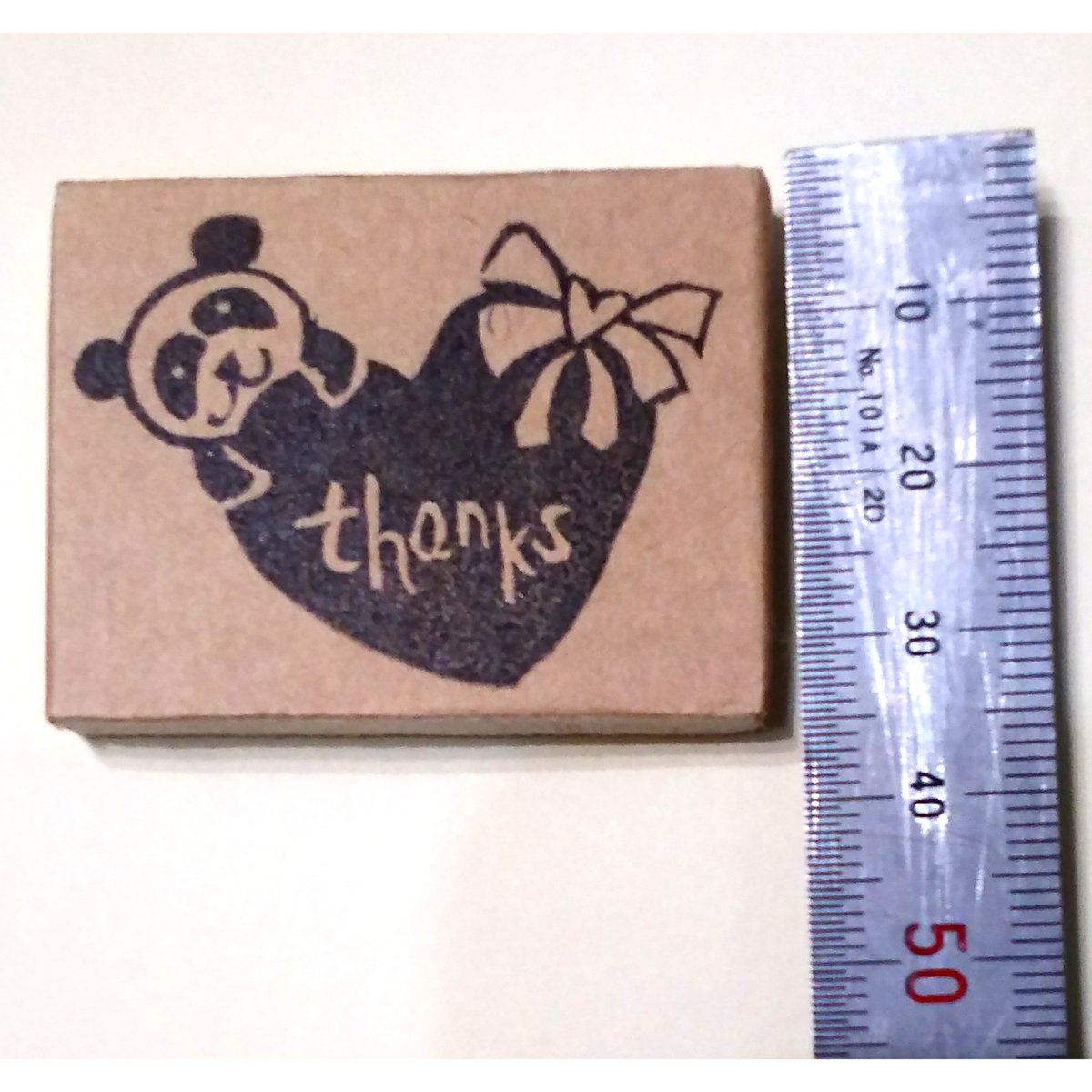 消しゴムはんこNo.36  thank you 手書き文字 ハート③ 315781b394d21a5d0daa3dd0136f00