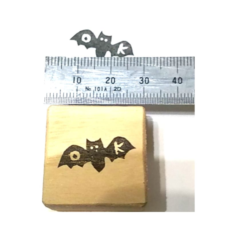 H2173.消しゴムはんこ(スタンプ)コウモリ OK | FEE