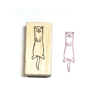 H726.消しゴムはんこ(スタンプ)クマと折り紙兜 | FEE
