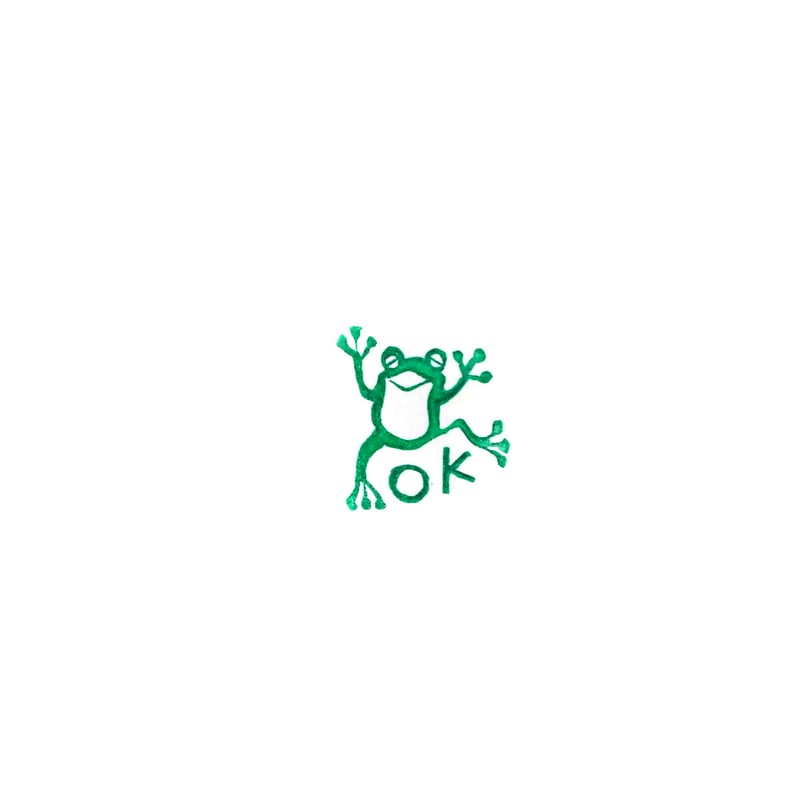 H881.消しゴムはんこ(スタンプ)カエル OK | FEE