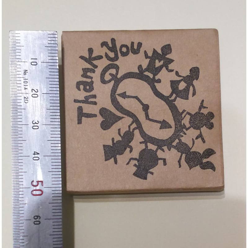 消しゴムはんこNo.168  ハリネズミ thank you ♥ほっぺのはりねずみちゃん ミニはんこ』消しゴムはんこ はんこ