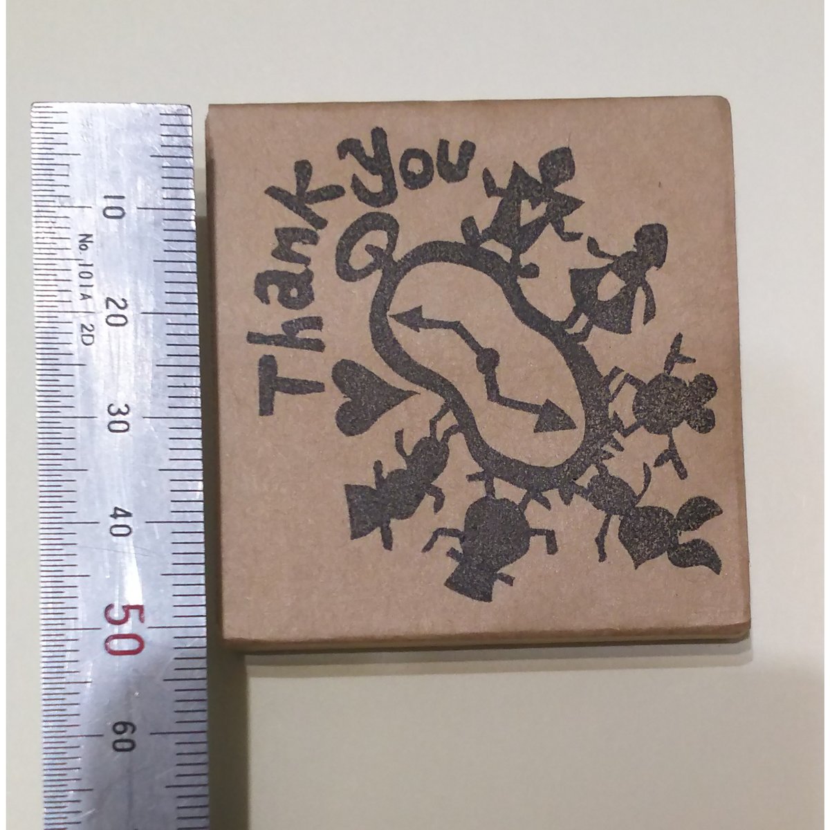 H1739.消しゴムはんこ(スタンプ)不思議の国のアリス Thank You | FEE