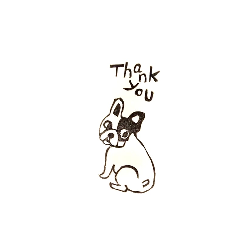 消しゴムはんこ　thank you✿犬と子猫 消しゴムはんこ thank you✿犬と子猫 雑貨・ステーショナリー