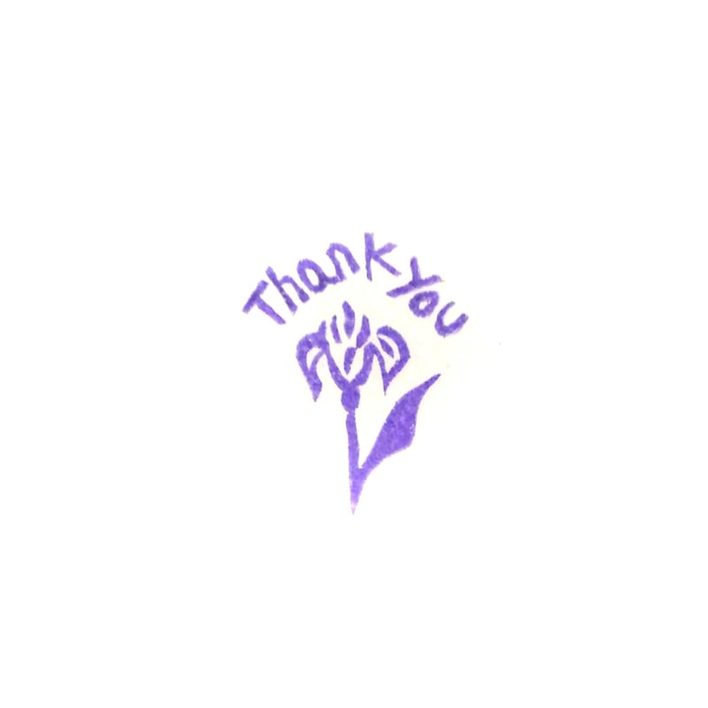 H1501.消しゴムはんこ(スタンプ)あやめ菖蒲 Thank You | FEE