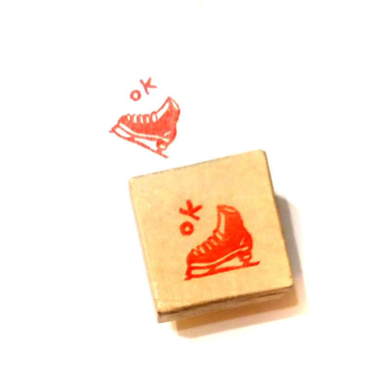 消しゴムはんこNo.88  ちびくまシューズカー 消しゴムはんこNo.88 ちびくまシューズカー 雑貨・ステーショナリー