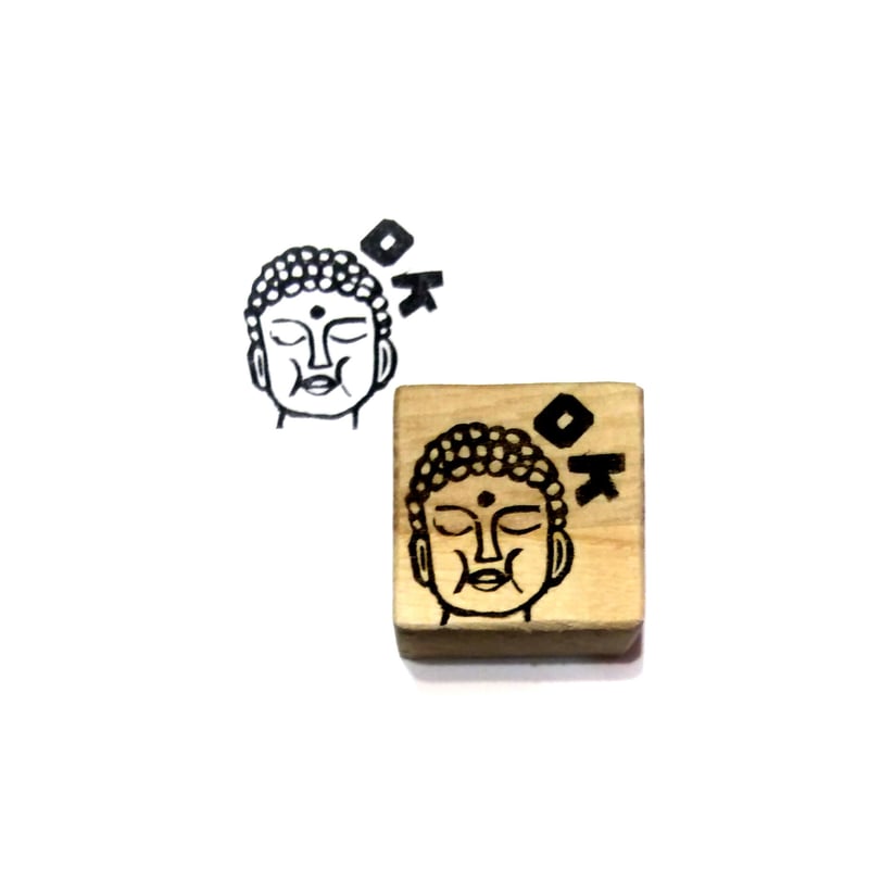H1438.消しゴムはんこ(スタンプ)大仏さん OK | FEE