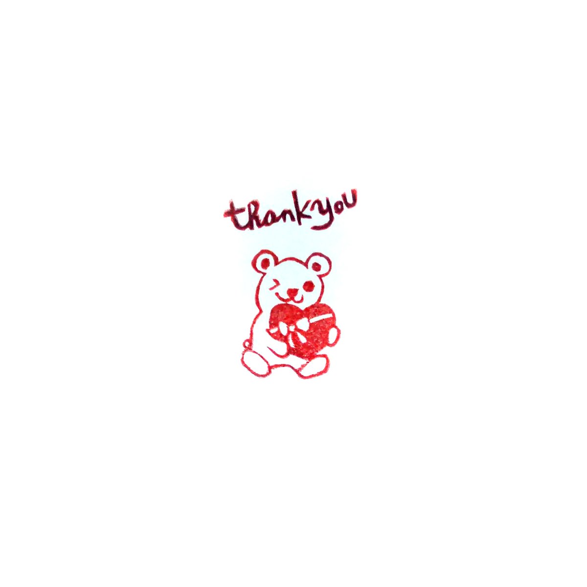 消しゴムはんこNo.36  thank you 手書き文字 ハート③ 315781b394d21a5d0daa3dd0136f00