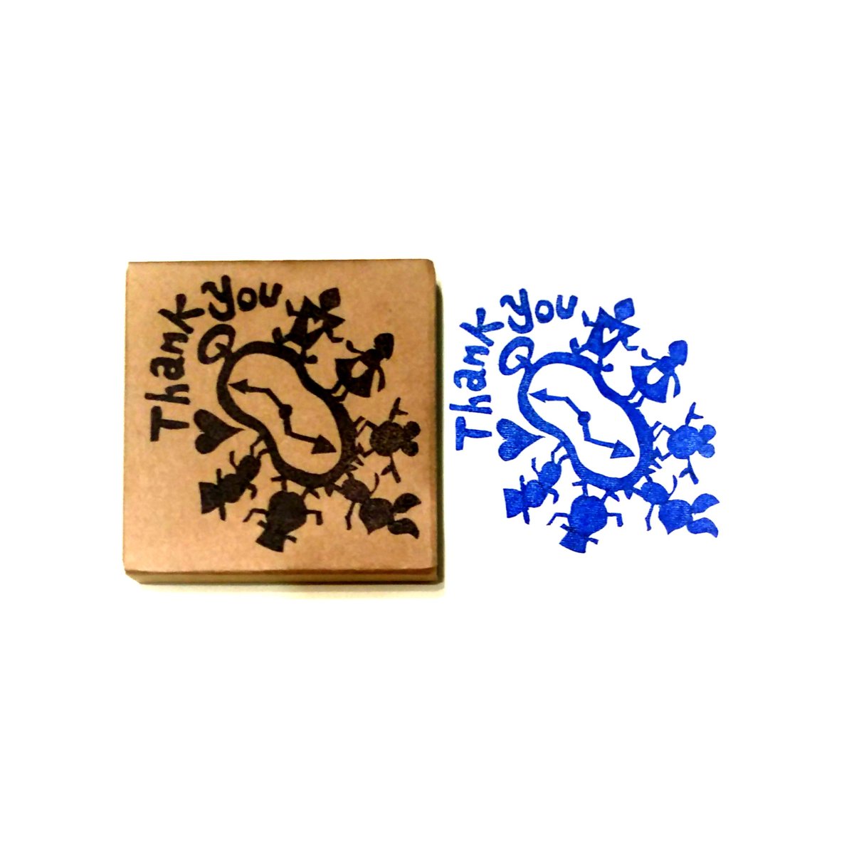 H1739.消しゴムはんこ(スタンプ)不思議の国のアリス Thank You | FEE