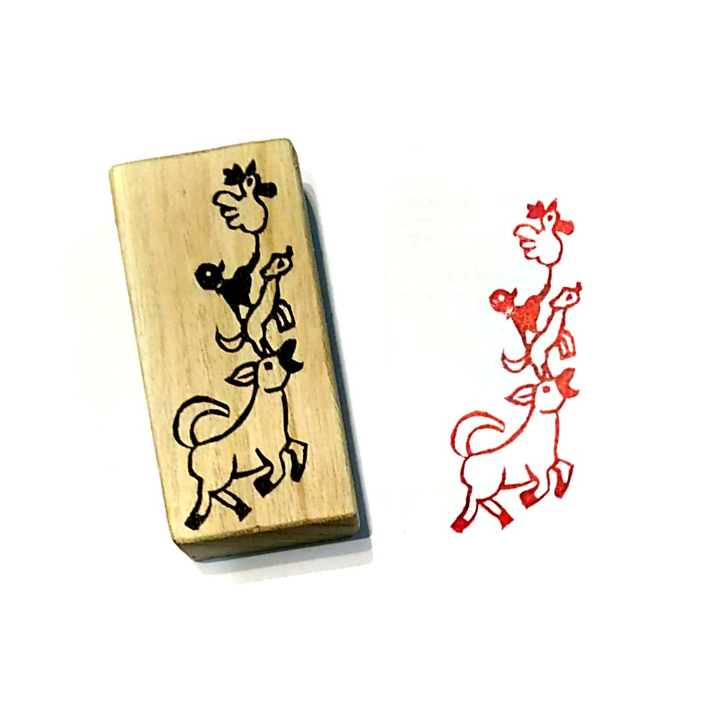 H2133.消しゴムはんこ(スタンプ)ブレーメンの音楽隊7 | FEE