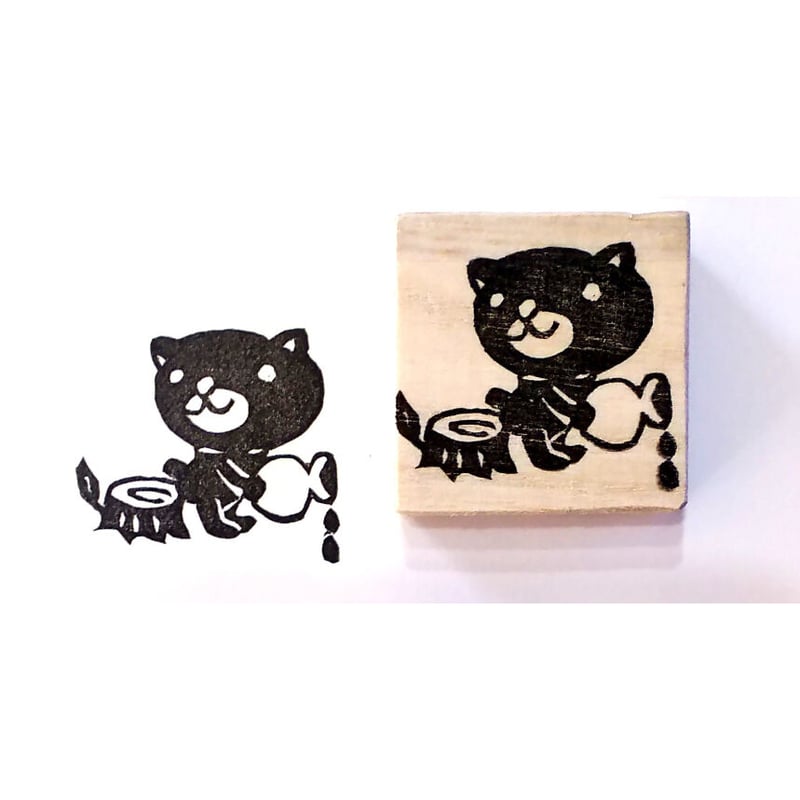 H1323.消しゴムはんこ(スタンプ)くまと切株 | FEE
