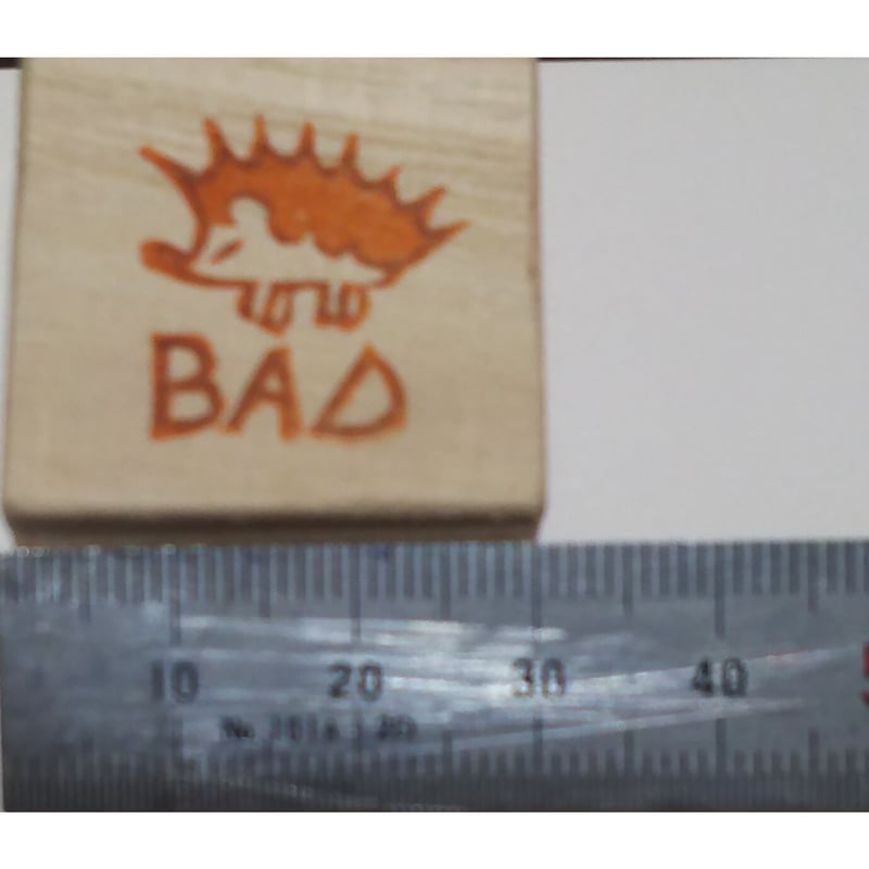 H980.消しゴムはんこ(スタンプ)ハリネズミ7 BAD | FEE