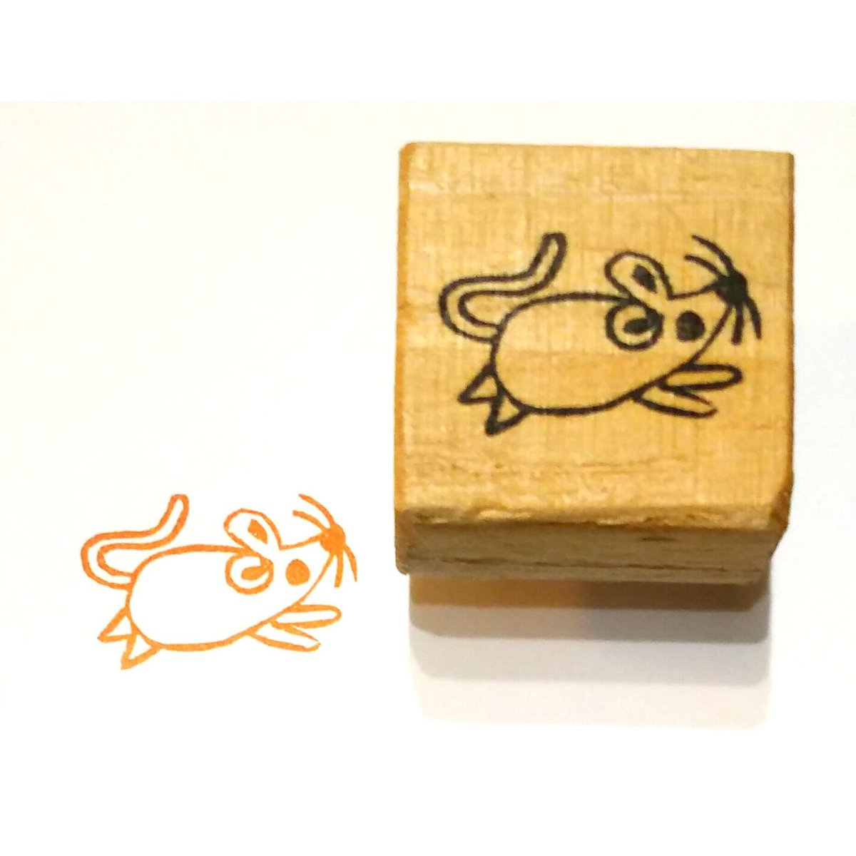 H827.消しゴムはんこ(スタンプ)ねずみ4 | FEE