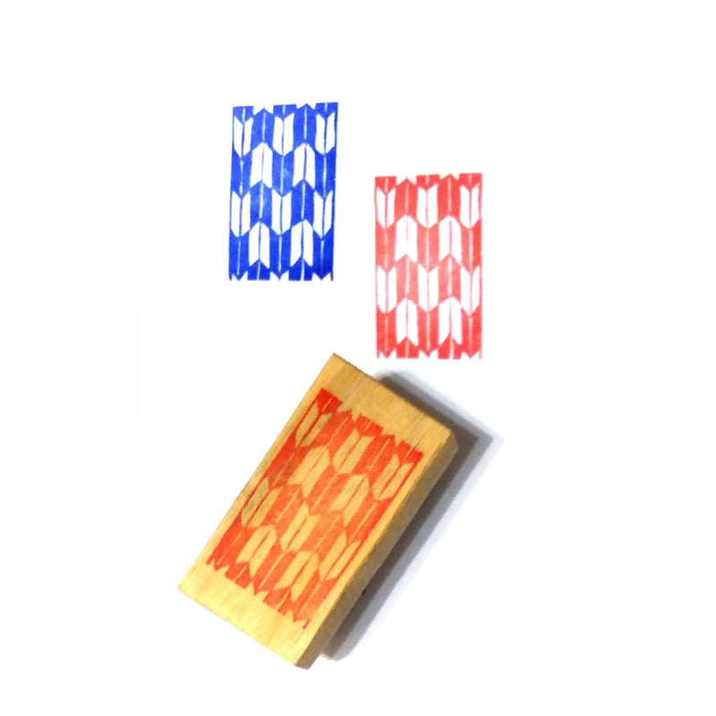 H602.消しゴムはんこ(スタンプ)矢絣 | FEE