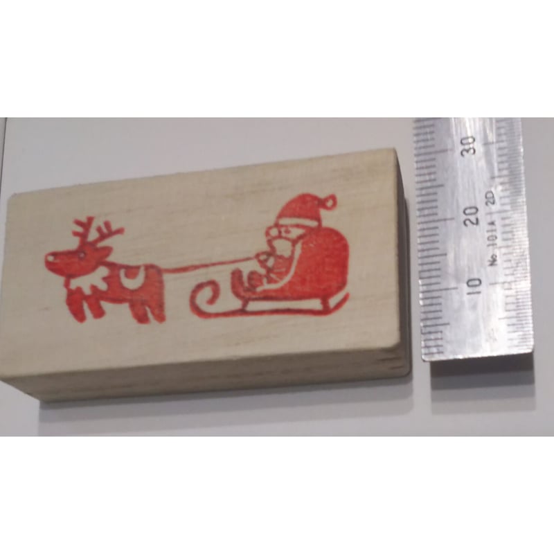 H1220.消しゴムはんこ(スタンプ)サンタ＋トナカイ2 | FEE