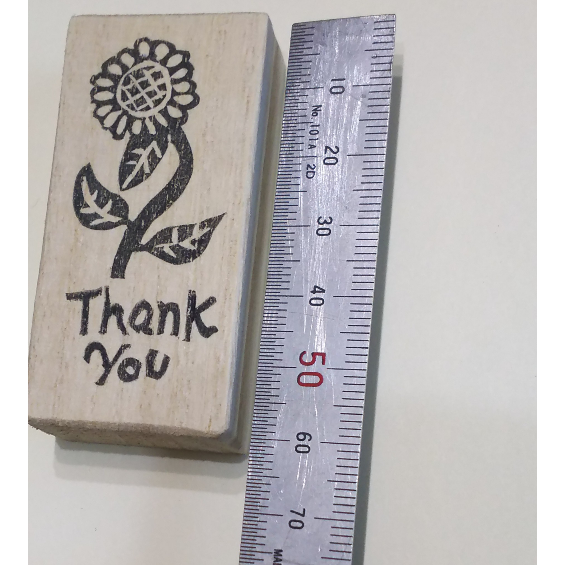 H1703.消しゴムはんこ(スタンプ)ひまわり Thank You | FEE