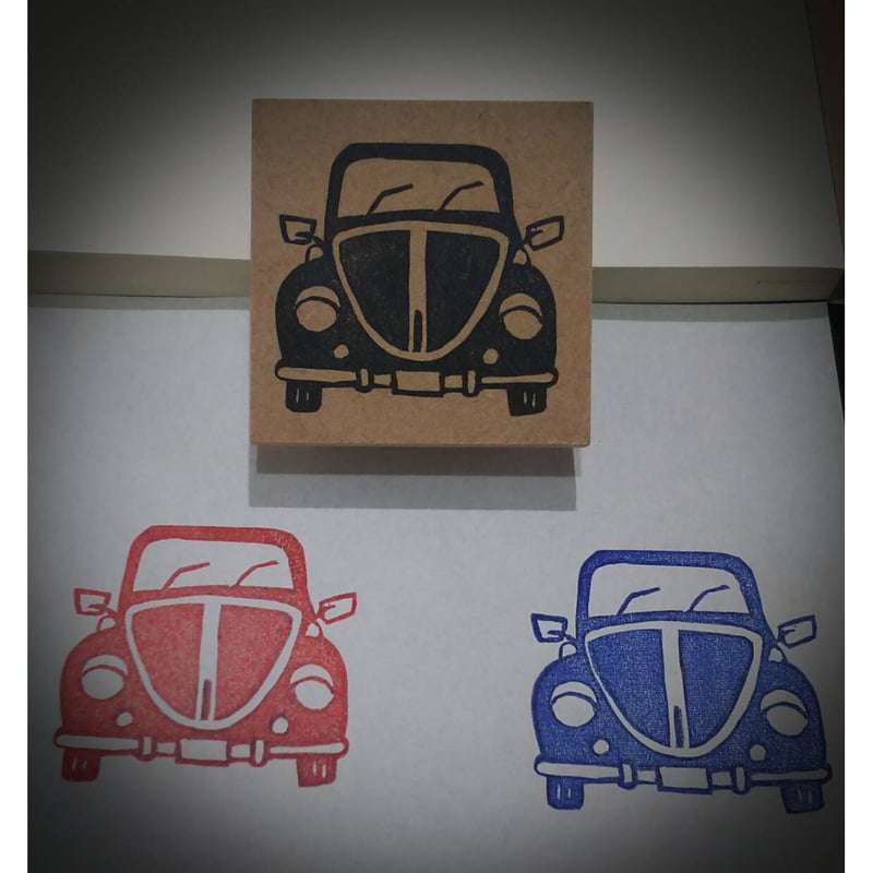 H37.消しゴムはんこ(スタンプ)クラシックカー ワーゲン ビートル