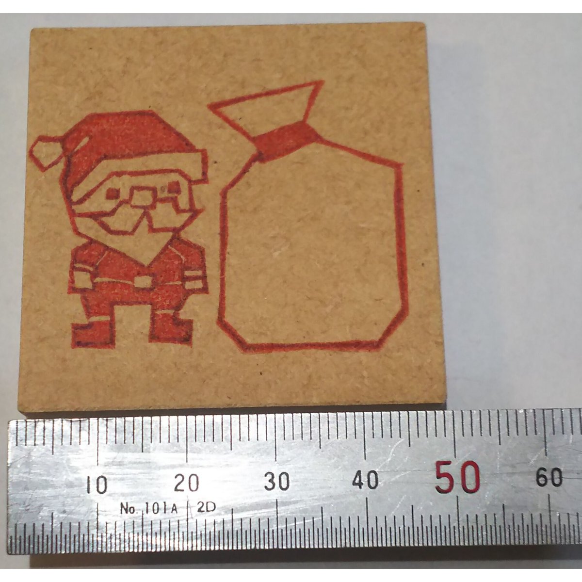 消しゴムはんこNo.329 クリスマス⑨ サンタクロース 消しゴムはんこNo.329 クリスマス⑨ サンタクロース