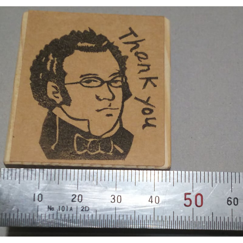 H1399.消しゴムはんこ(スタンプ)シューベルト Thank You | FEE