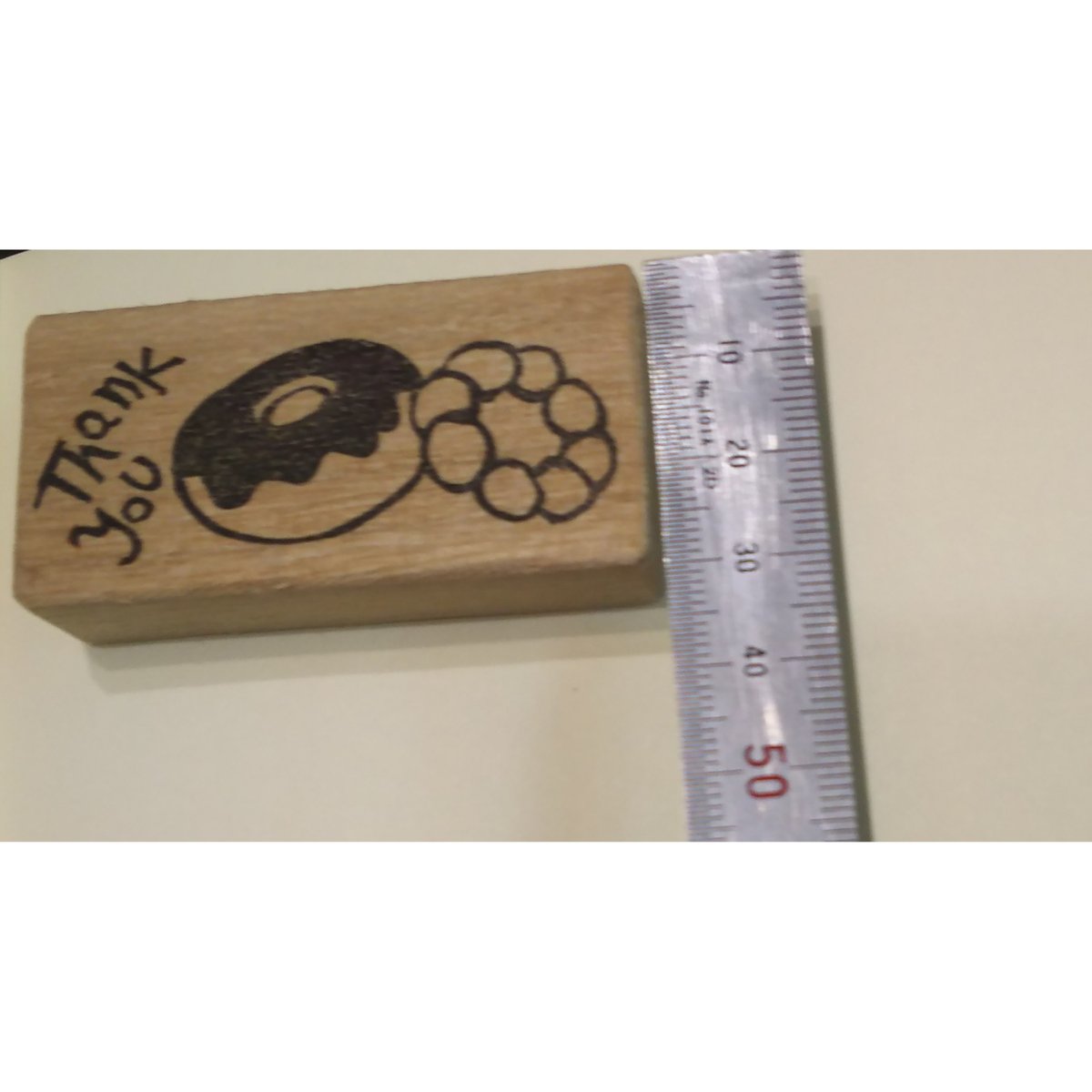 H1662.消しゴムはんこ(スタンプ)ドーナツ Thank You | FEE
