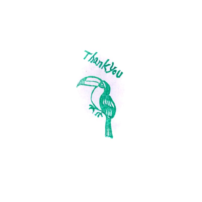 H1856.消しゴムはんこ(スタンプ)オオハシ Thank You | FEE