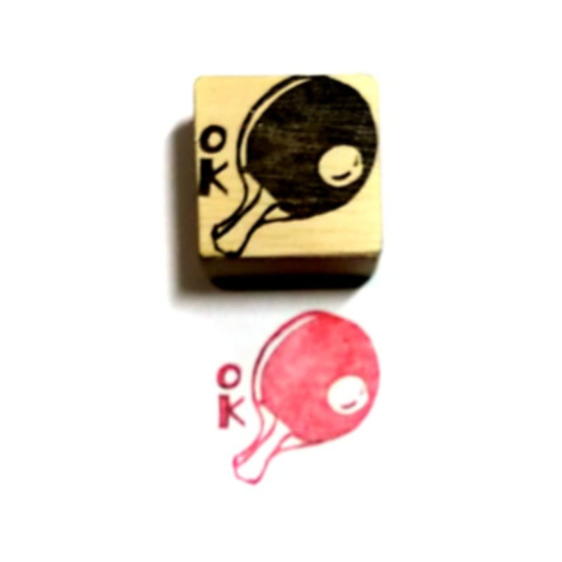 H2326.消しゴムはんこ(スタンプ)卓球 OK | FEE