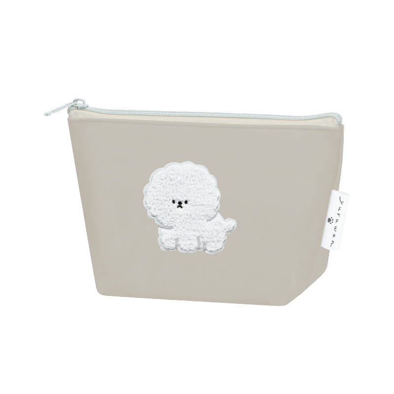 韓国JUMINE ビションフリーゼヌビ素材ポーチ 新品 韓国JUMINE ビション